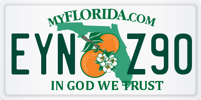 FL license plate EYNZ90