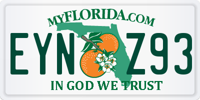 FL license plate EYNZ93