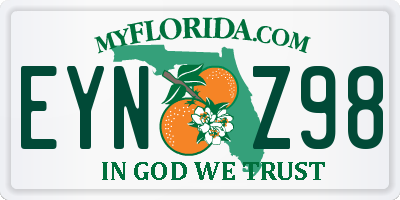FL license plate EYNZ98