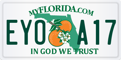 FL license plate EYOA17