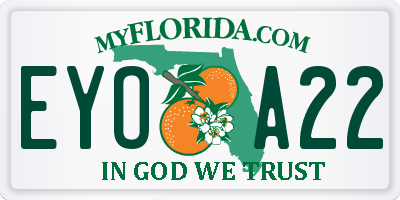 FL license plate EYOA22