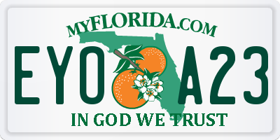 FL license plate EYOA23