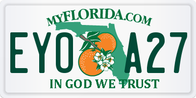 FL license plate EYOA27
