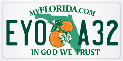 FL license plate EYOA32