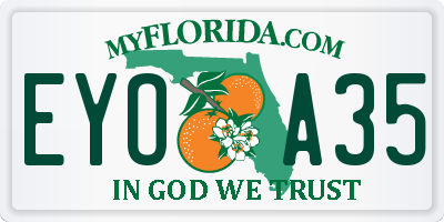 FL license plate EYOA35