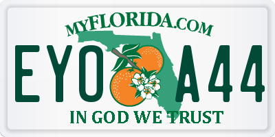 FL license plate EYOA44