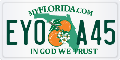 FL license plate EYOA45