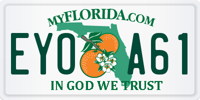 FL license plate EYOA61