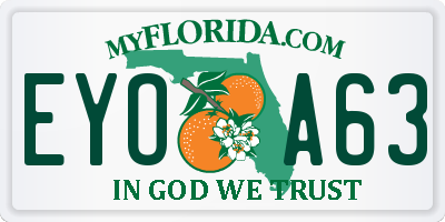 FL license plate EYOA63