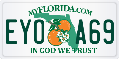 FL license plate EYOA69