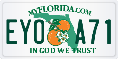 FL license plate EYOA71