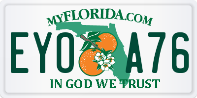 FL license plate EYOA76