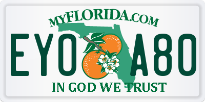FL license plate EYOA80