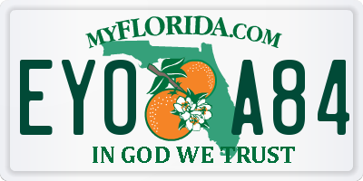 FL license plate EYOA84