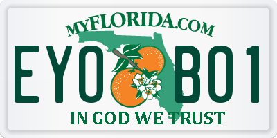 FL license plate EYOB01