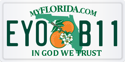 FL license plate EYOB11