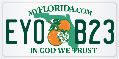 FL license plate EYOB23