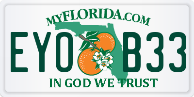 FL license plate EYOB33
