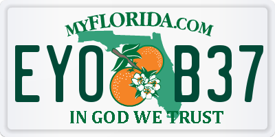 FL license plate EYOB37