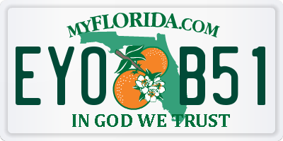 FL license plate EYOB51
