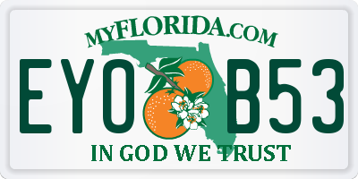 FL license plate EYOB53