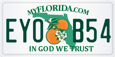 FL license plate EYOB54