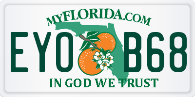 FL license plate EYOB68