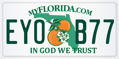 FL license plate EYOB77