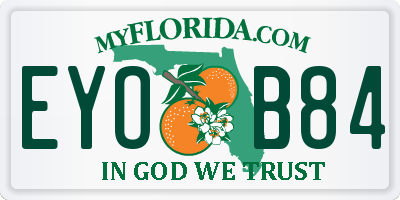 FL license plate EYOB84