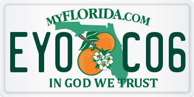 FL license plate EYOC06