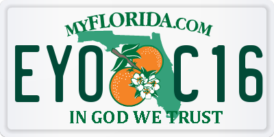 FL license plate EYOC16
