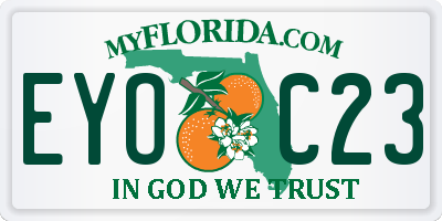 FL license plate EYOC23