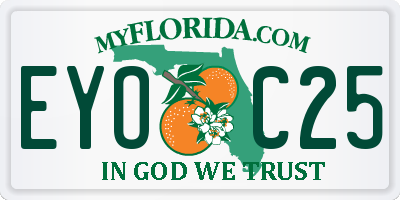 FL license plate EYOC25