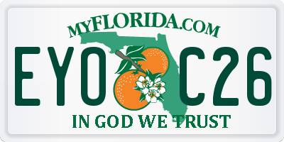 FL license plate EYOC26