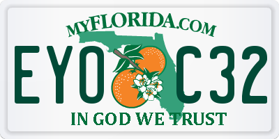 FL license plate EYOC32