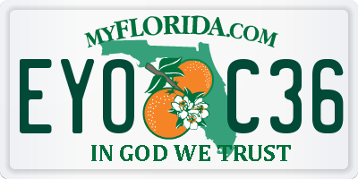 FL license plate EYOC36