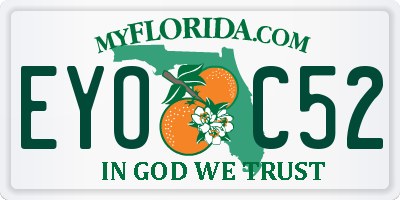 FL license plate EYOC52