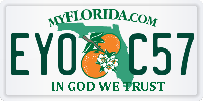 FL license plate EYOC57