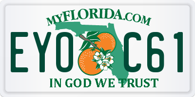 FL license plate EYOC61