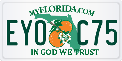 FL license plate EYOC75
