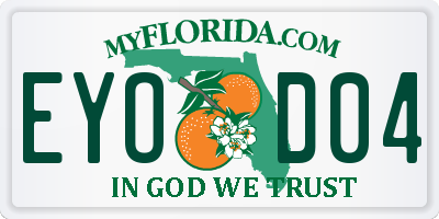 FL license plate EYOD04
