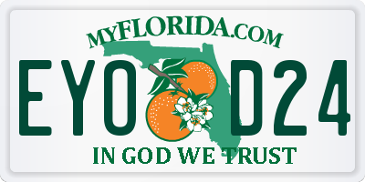 FL license plate EYOD24