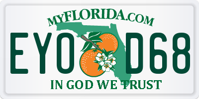 FL license plate EYOD68