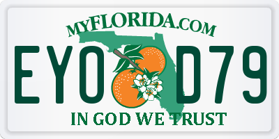 FL license plate EYOD79