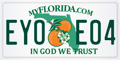 FL license plate EYOE04