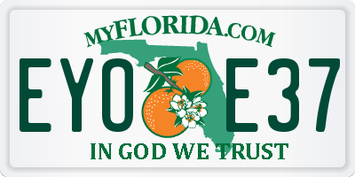 FL license plate EYOE37