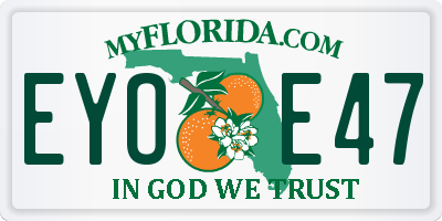 FL license plate EYOE47