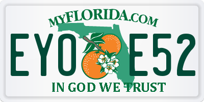 FL license plate EYOE52