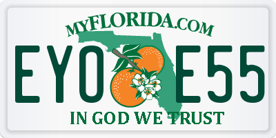 FL license plate EYOE55