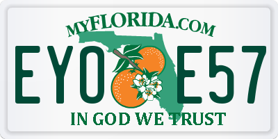 FL license plate EYOE57